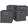 Boîte Pliable 30x30cm Anthracite Lot De 4 Vicco 1 Boîte Pliable 30x30cm Anthracite Lot De 4 Vicco -Petit rangement Soldes Magasin 52050948 1