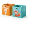 Boîte Pliable 30x30cm Lapin/Renard Lot De 2 Vicco