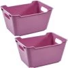 KEEEPER 2x Boîte De Rangement, Polypropylène, 6 L, Framboise, 29.5x19x15 Cm