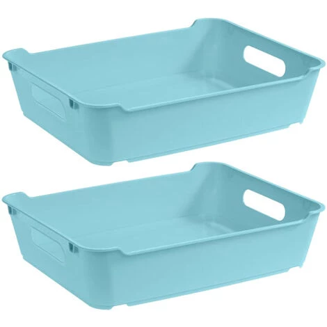 KEEEPER Boîte De Rangement 2x, Polypropylène, A5, Lotta, Bleu Clair, 28x21x6.5cm 3 KEEEPER Boîte De Rangement 2x, Polypropylène, A5, Lotta, Bleu Clair, 28x21x6.5cm