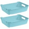 KEEEPER Boîte De Rangement 2x, Polypropylène, A4, Lotta, Bleu Clair, 37x28x6.5 Cm -Petit rangement Soldes Magasin 52070642 1