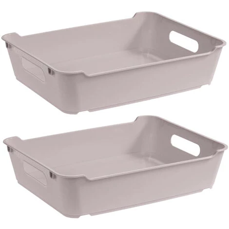 KEEEPER 2x Boîte De Rangement, Polypropylène, A4, Lotta, Gris, 37x28x6.5 Cm 3 KEEEPER 2x Boîte De Rangement, Polypropylène, A4, Lotta, Gris, 37x28x6.5 Cm