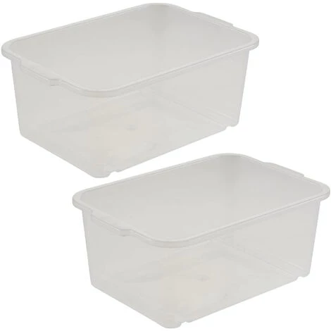 KEEEPER 2x Boîte De Rangement, Plastique Résistant (PP), 2,8 L, 25 X 17 X 10 Cm, Wilma, Neutre Transparent 3 KEEEPER 2x Boîte De Rangement, Plastique Résistant (PP), 2,8 L, 25 X 17 X 10 Cm, Wilma, Neutre Transparent