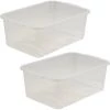 KEEEPER 2x Boîte De Rangement, Plastique Résistant (PP), 4,5 L, 30 X 20 X 11 Cm, Wilma, Neutre Transparent -Petit rangement Soldes Magasin 52070647 1