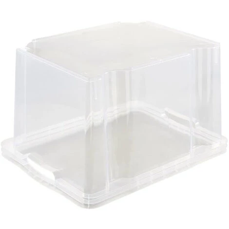 KEEEPER 2x Boîte De Rangement Avec Poignées Intégrées, Taille: M, 35 X 27 X 21 Cm, 13,5 L, Transparent 5 KEEEPER 2x Boîte De Rangement Avec Poignées Intégrées, Taille: M, 35 X 27 X 21 Cm, 13,5 L, Transparent – Image 3
