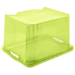 KEEEPER 2x Boîte De Rangement Avec Poignées Intégrées, Taille: M, 35 X 27 X 21 Cm, 13,5 L, Vert Transparent -Petit rangement Soldes Magasin 52070673 3