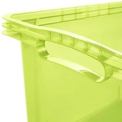 KEEEPER 2x Boîte De Rangement Avec Poignées Intégrées, Taille: M, 35 X 27 X 21 Cm, 13,5 L, Vert Transparent -Petit rangement Soldes Magasin 52070673 4
