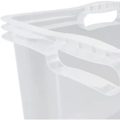 KEEEPER 2x Boîte De Rangement Avec Poignées Intégrées, Taille: XL, 43 X 35 X 23 Cm, 24 L, Transparent -Petit rangement Soldes Magasin 52070679 4