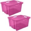 KEEEPER 2x Boîte De Rangement Avec Fourre-tout Intégré, Taille: XL, 43 X 35 X 23 Cm, 24 L, Rose Transparent 1 KEEEPER 2x Boîte De Rangement Avec Fourre-tout Intégré, Taille: XL, 43 X 35 X 23 Cm, 24 L, Rose Transparent -Petit rangement Soldes Magasin 52070688 1