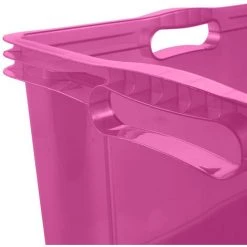 KEEEPER 2x Boîte De Rangement Avec Fourre-tout Intégré, Taille: XL, 43 X 35 X 23 Cm, 24 L, Rose Transparent -Petit rangement Soldes Magasin 52070688 3