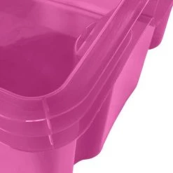 KEEEPER 2x Boîte De Rangement Avec Fourre-tout Intégré, Taille: XL, 43 X 35 X 23 Cm, 24 L, Rose Transparent -Petit rangement Soldes Magasin 52070688 4