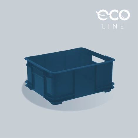 KEEEPER 2x Boîte De Rangement EUROBOX L, ECO Plastique (PP), 43 X 35 X 17,5 Cm, 20 L, Bleu 5 KEEEPER 2x Boîte De Rangement EUROBOX L, ECO Plastique (PP), 43 X 35 X 17,5 Cm, 20 L, Bleu – Image 3