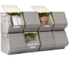 ASUPERMALL Boites De Rangement Empilables Avec Couvercle 8 Pcs Tissu Gris -Petit rangement Soldes Magasin 52076537 1