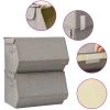 ASUPERMALL Boites De Rangement Empilables Avec Couvercle 2 Pcs Tissu Gris -Petit rangement Soldes Magasin 52076567 1