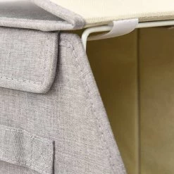 ASUPERMALL Boites De Rangement Empilables Avec Couvercle 2 Pcs Tissu Gris -Petit rangement Soldes Magasin 52076567 4