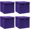 ASUPERMALL Boites De Rangement Avec Couvercles 4 Pcs 28x28x28 Cm Violet -Petit rangement Soldes Magasin 52076689 1