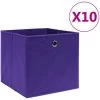 ASUPERMALL Boites De Rangement 10 Pcs Tissu Intisse 28x28x28 Cm Violet -Petit rangement Soldes Magasin 52076789 1