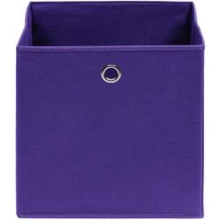 ASUPERMALL Boites De Rangement 10 Pcs Tissu Intisse 28x28x28 Cm Violet 10 ASUPERMALL Boites De Rangement 10 Pcs Tissu Intisse 28x28x28 Cm Violet -Petit rangement Soldes Magasin 52076789 4