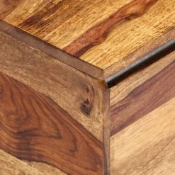 Topdeal Coffre De Rangement 80 X 40 X 40 Cm Bois Massif De Sesham -Petit rangement Soldes Magasin 52086244 4