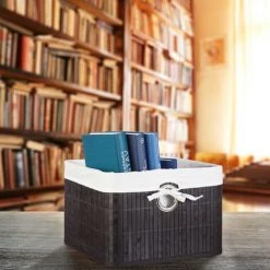 Relaxdays Corbeille Panier De Rangement Housse Amovible Poignée Boîte étagère Armoire HxlxP 20 X 31 X 31 Cm, Nature 11 Relaxdays Corbeille Panier De Rangement Housse Amovible Poignée Boîte étagère Armoire HxlxP 20 X 31 X 31 Cm, Nature -Petit rangement Soldes Magasin 52199871 5