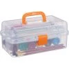 Relaxdays Boîte En Plastique Transparente, 9 Compartiments Pour Petits Objets, Poignée, HLP 14x33x19 Cm, Orange 1 Relaxdays Boîte En Plastique Transparente, 9 Compartiments Pour Petits Objets, Poignée, HLP 14x33x19 Cm, Orange -Petit rangement Soldes Magasin 52201397 1