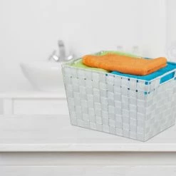 Relaxdays Corbeille De Rangement, Avec Poignées, Petit Panier Polyvalente Pour étagère Et Armoires, Noir L -Petit rangement Soldes Magasin 52203869 5