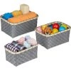 Relaxdays Lot De 3 Paniers De Rangement, Corbeilles En 3 Tailles, Tressés, Salle De Bain, Plastique, Cadre Bambou, Gris -Petit rangement Soldes Magasin 52205196 1