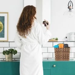 Relaxdays Panier De Rangement, Tressé, Haut, Avec Poignées, Salle De Bain, Plastique, HxLxP 30 X 36 X 23 Cm, Brun -Petit rangement Soldes Magasin 52205299 3