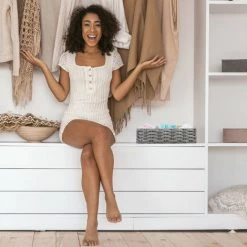 Relaxdays Panier De Rangement 4 Compartiments, Corbeilles Tresse Salle De Bain, Plastique; HlP: 8 X 31 X 21 Cm, Couleurs -Petit rangement Soldes Magasin 52205452 3