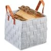 Relaxdays Panier En Feutre Tressé, Panier Pliable De Rangement Feutre, étagère Avec Anses, HlP 29x31x31cm; Gris Clair 1 Relaxdays Panier En Feutre Tressé, Panier Pliable De Rangement Feutre, étagère Avec Anses, HlP 29x31x31cm; Gris Clair -Petit rangement Soldes Magasin 52205609 1