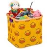 Relaxdays Panier De Rangement Pour Enfant, Divers Motifs, Boîte De Tri En Tissu, Pliante, 30,5x33,5x33,5 Cm, Jaune -Petit rangement Soldes Magasin 52205614 1