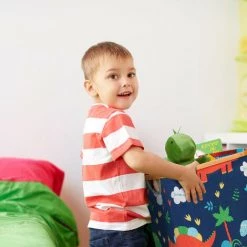 Relaxdays Panier De Rangement Pour Enfant, Divers Motifs, Boîte De Tri En Tissu, Pliante, 30,5x33,5x33,5 Cm, Turquoise -Petit rangement Soldes Magasin 52205668 4