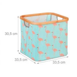 Relaxdays Panier De Rangement Pour Enfant, Divers Motifs, Boîte De Tri En Tissu, Pliante, 30,5x33,5x33,5 Cm, Turquoise -Petit rangement Soldes Magasin 52205668 5