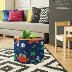Relaxdays Panier De Rangement Pour Enfant, Divers Motifs, Boîte De Tri En Tissu, Pliante, 30,5x33,5x33,5 Cm, Bleu -Petit rangement Soldes Magasin 52205688 3