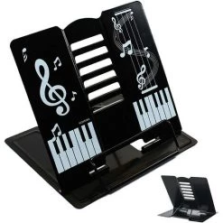 ECHOO Porte Livres Support De Livre En Métal Multifonction Porte-livre De Lecture Portable Pour Téléphone Porte-Copie Chevalet Noir