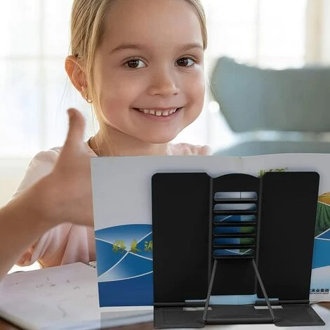 ECHOO Porte Livres Support De Livre En Métal Multifonction Porte-livre De Lecture Portable Pour Téléphone Porte-Copie Chevalet Noir 5 ECHOO Porte Livres Support De Livre En Métal Multifonction Porte-livre De Lecture Portable Pour Téléphone Porte-Copie Chevalet Noir – Image 3