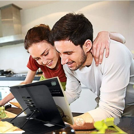 ECHOO Porte Livres Support De Livre En Métal Multifonction Porte-livre De Lecture Portable Pour Téléphone Porte-Copie Chevalet Noir 7 ECHOO Porte Livres Support De Livre En Métal Multifonction Porte-livre De Lecture Portable Pour Téléphone Porte-Copie Chevalet Noir – Image 5