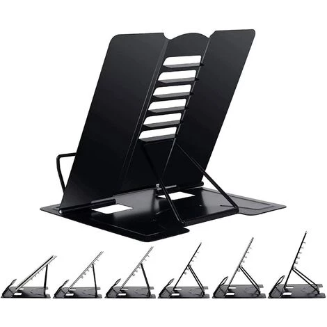 ECHOO Support De Lecture,Porte-Livre Chevalet En Métal Multifonction,Portable Réglable Support Livre En Métal, Pour Livres/Téléphone Portable Porte-Copie Chevalet Pupitre Stand, Noir 6 ECHOO Support De Lecture,Porte-Livre Chevalet En Métal Multifonction,Portable Réglable Support Livre En Métal, Pour Livres/Téléphone Portable Porte-Copie Chevalet Pupitre Stand, Noir – Image 4