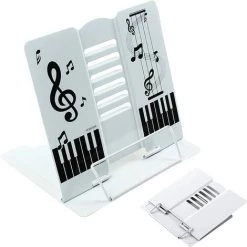 ECHOO Porte Livres Support De Livre En Métal Multifonction Porte-livre De Lecture Portable Pour Téléphone Porte-Copie Chevalet Blanc