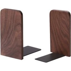READCLY Lot De 2 Paires De Serre-livres En Bois De Noyer 13 X 8,1 Cm 11 READCLY Lot De 2 Paires De Serre-livres En Bois De Noyer 13 X 8,1 Cm -Petit rangement Soldes Magasin 52506644 5