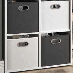 Boîte Pliable 30x30cm Blanc Lot De 8 Vicco 11 Boîte Pliable 30x30cm Blanc Lot De 8 Vicco -Petit rangement Soldes Magasin 52508750 5