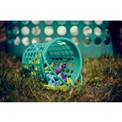 BRICOLINE Panier 24 Boucles Plast Team Blanc -Petit rangement Soldes Magasin 52512838 2