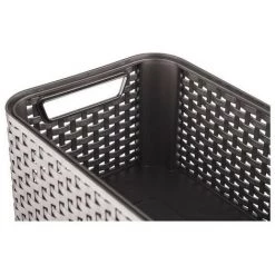 BRICOLINE Corbeille Avec Couvercle Curver Rattan Style L Marron Foncé 11 BRICOLINE Corbeille Avec Couvercle Curver Rattan Style L Marron Foncé -Petit rangement Soldes Magasin 52513030 5