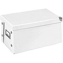 Zeller Present Aufbewahrungsbox CD-Box Pappe 16,5x28x15cm Weiß