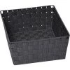 TENDANCE - Panier De Rangement Panière De Dressing Tressée Gris L 31.5 X P 39 X H 15 Cm - Gris -Petit rangement Soldes Magasin 52664950 1