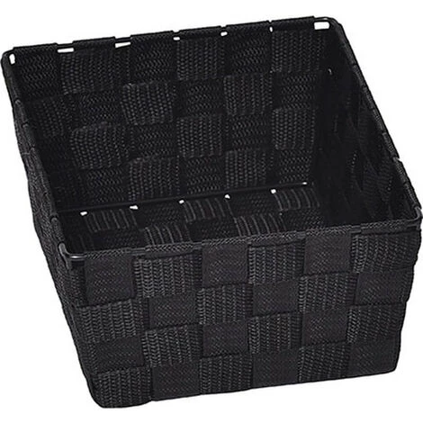 TENDANCE - Panier De Rangement Panière De Dressing Tressée Noir L 19.5 X P 25 X H 10.5 Cm - Noir 4 TENDANCE - Panier De Rangement Panière De Dressing Tressée Noir L 19.5 X P 25 X H 10.5 Cm - Noir – Image 2