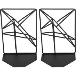 ALMI Support De Livre Creux En Métal, étagère Kaptron Noire, Serre-livres Antidérapants, Pour Bureau D'étude De Table à La Maison -Petit rangement Soldes Magasin 52689636 4