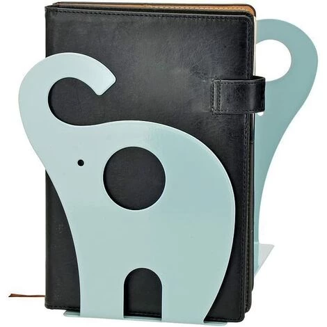 ALMI Lot De 2 Serre-Livres Motif éléphant, Serre-Livres En Métal Fin Antidérapants En Forme De éléphant - Bleu 6 ALMI Lot De 2 Serre-Livres Motif éléphant, Serre-Livres En Métal Fin Antidérapants En Forme De éléphant - Bleu – Image 4