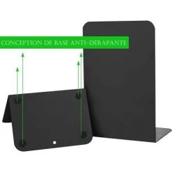 ALMI 2Pcs Serre-livres En Métal,Serre-livres En Forme De L 8 X 4 X 5.4Inch,Serre-livres Heavy Duty Métal Antidérapant Pour Bibliothèque De L’école Bureau à La Maison Étagère Decor-Noir 9 ALMI 2Pcs Serre-livres En Métal,Serre-livres En Forme De L 8 X 4 X 5.4Inch,Serre-livres Heavy Duty Métal Antidérapant Pour Bibliothèque De L’école Bureau à La Maison Étagère Decor-Noir -Petit rangement Soldes Magasin 52689877 3