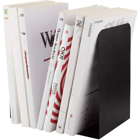 ALMI 2Pcs Serre-livres En Métal,Serre-livres En Forme De L 8 X 4 X 5.4Inch,Serre-livres Heavy Duty Métal Antidérapant Pour Bibliothèque De L’école Bureau à La Maison Étagère Decor-Noir 7 ALMI 2Pcs Serre-livres En Métal,Serre-livres En Forme De L 8 X 4 X 5.4Inch,Serre-livres Heavy Duty Métal Antidérapant Pour Bibliothèque De L’école Bureau à La Maison Étagère Decor-Noir – Image 5